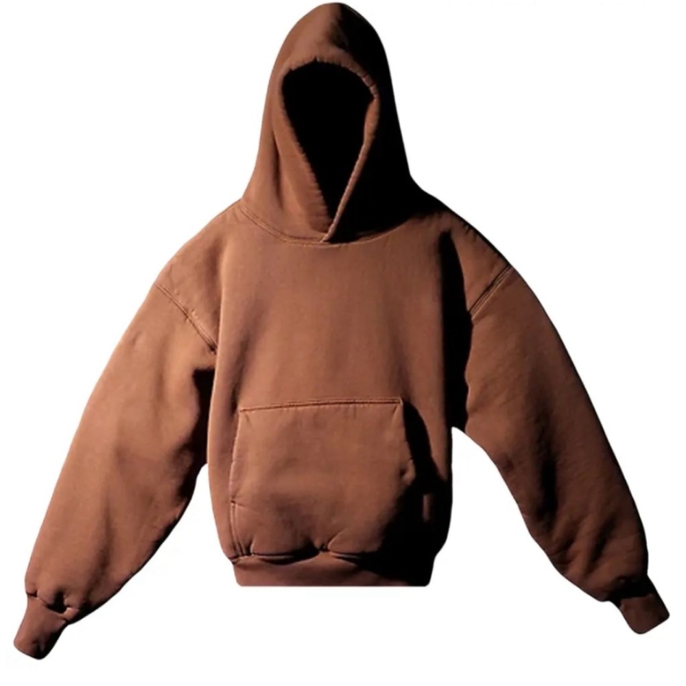 NWT YEEZY GAP Double Layered heavy perfect unisex Hoodie 'Brown' XS